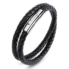 Load image into Gallery viewer, Punk Men Jewelry Black/Brown Braided Leather Bracelet