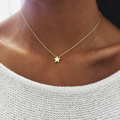 New Minimalism Small Star Pendant Necklaces