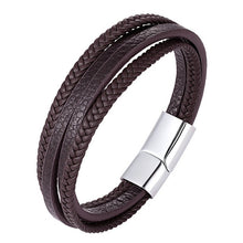 Load image into Gallery viewer, Handmade Braided Genuine Leather Bracelet