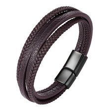 Load image into Gallery viewer, Handmade Braided Genuine Leather Bracelet
