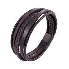 Load image into Gallery viewer, Handmade Braided Genuine Leather Bracelet