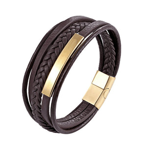 Handmade Braided Genuine Leather Bracelet