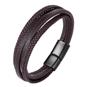 Handmade Braided Genuine Leather Bracelet