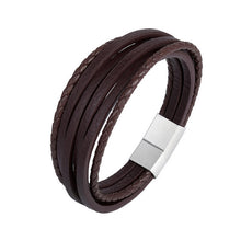 Load image into Gallery viewer, Handmade Braided Genuine Leather Bracelet