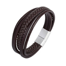 Load image into Gallery viewer, Handmade Braided Genuine Leather Bracelet