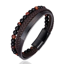 Load image into Gallery viewer, Handmade Braided Genuine Leather Bracelet